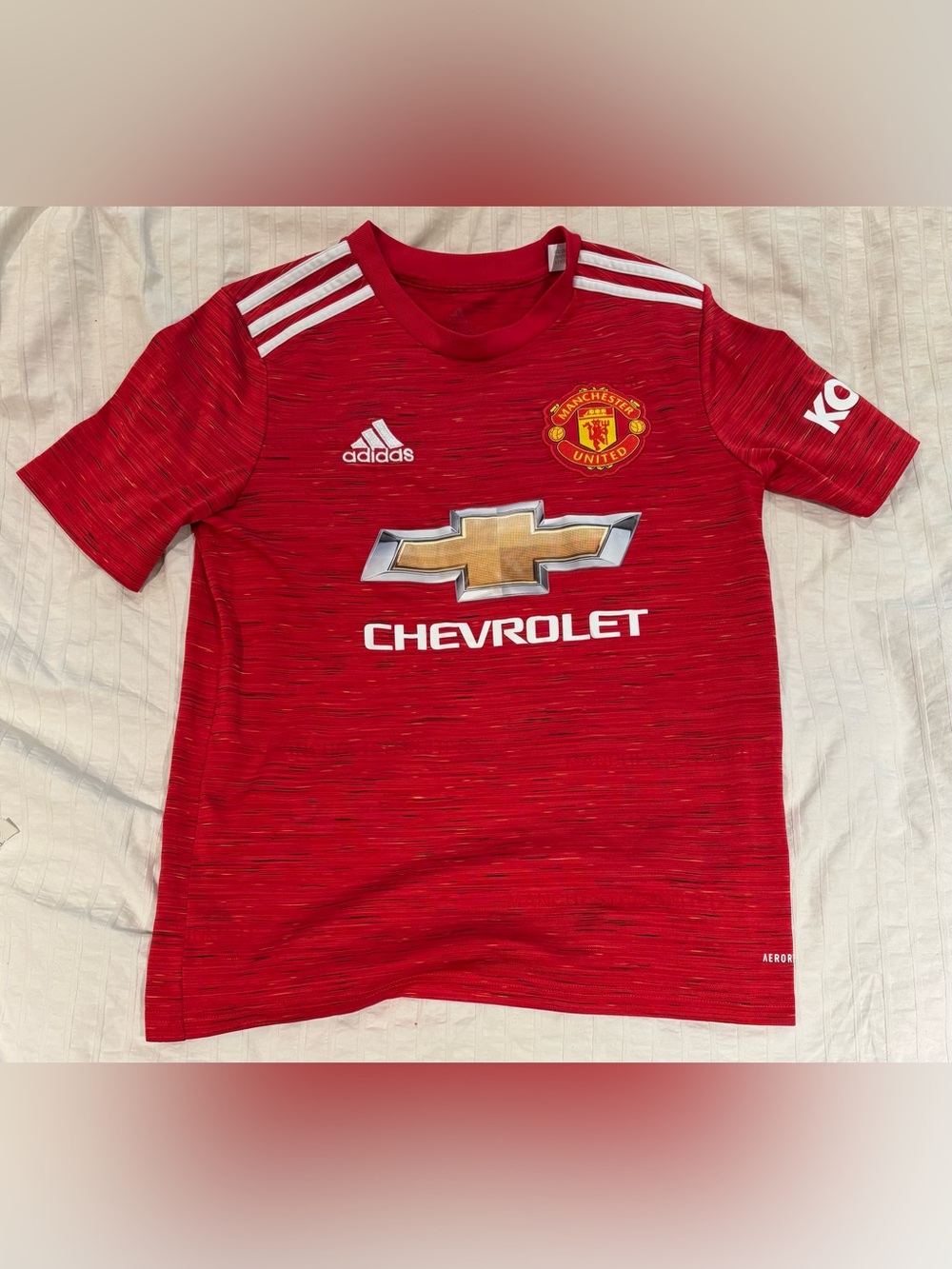 MANCHESTER UNITED 2020 2021 HOME FOOTBALL SHIRT SOCCER JERSEY ADIDAS Youth 12/14